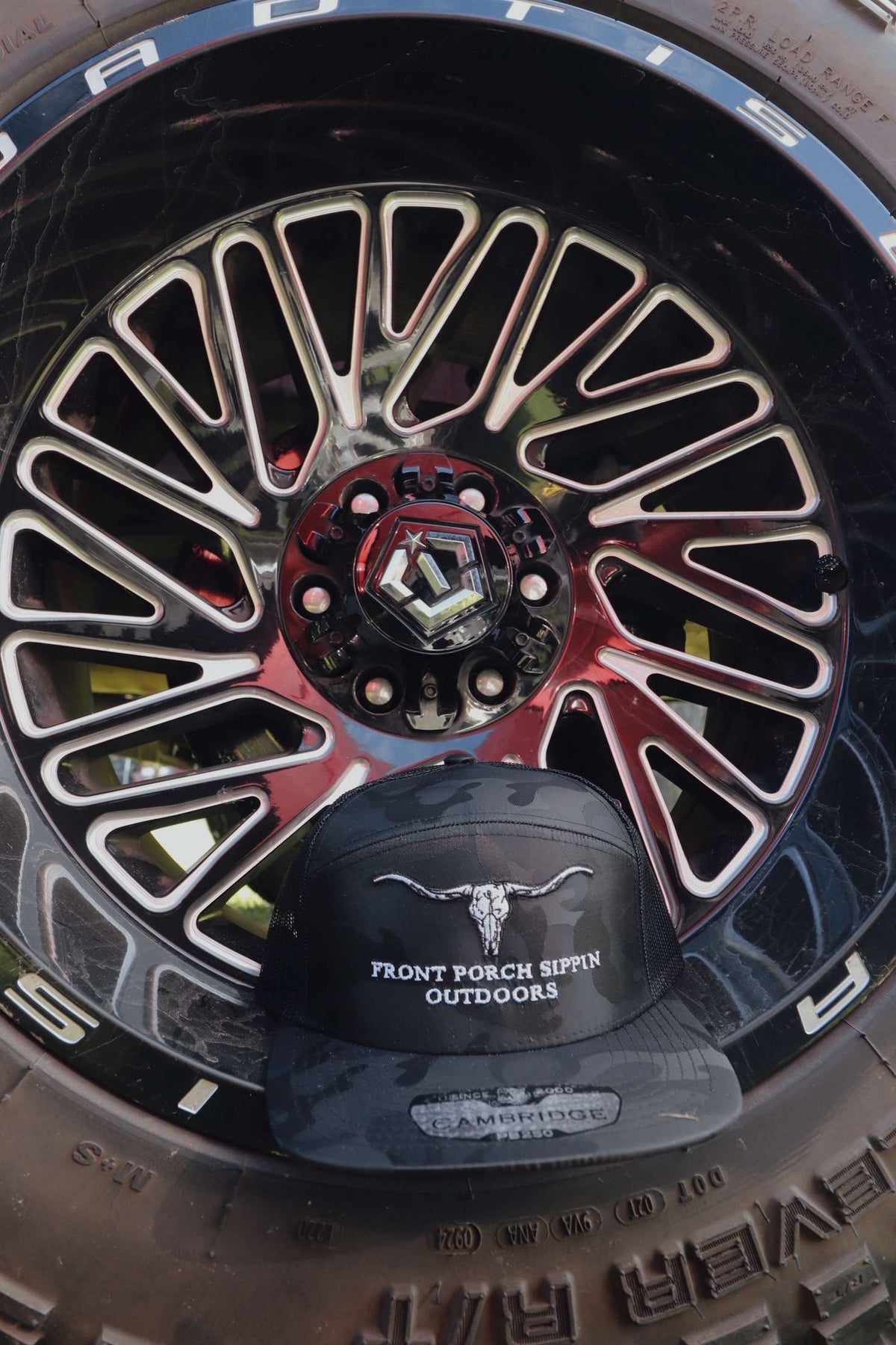 Reflective black camo SnapBack
